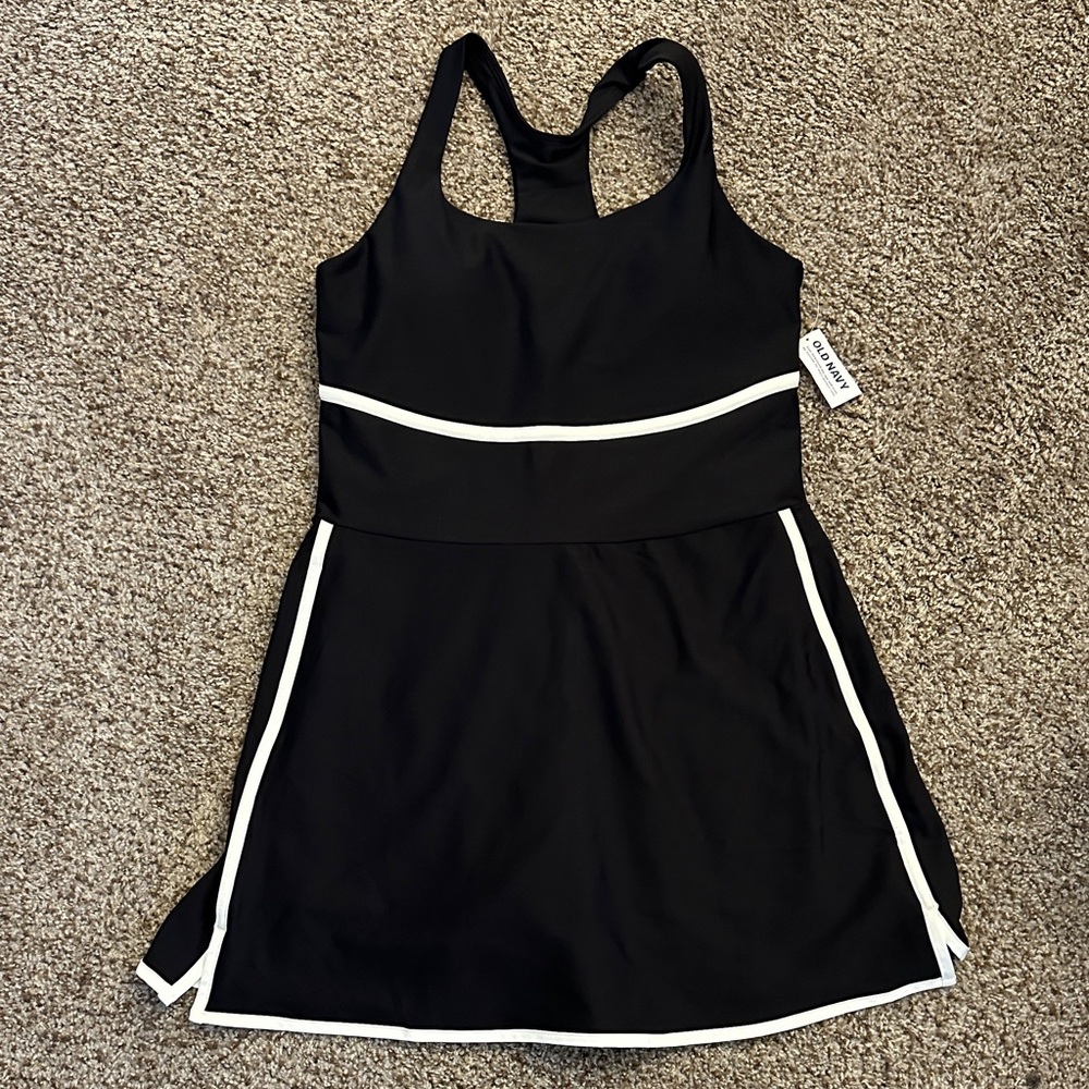 Old Navy Black and White Athletic Dress